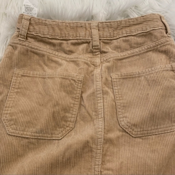 Hollister Ultra High Rise Tan Corduroy Mini Skirt Juniors Size 9 Full Zip Front - Picture 7 of 10